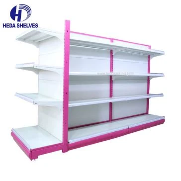 Pink ak blan magazen ekspozisyon etajè